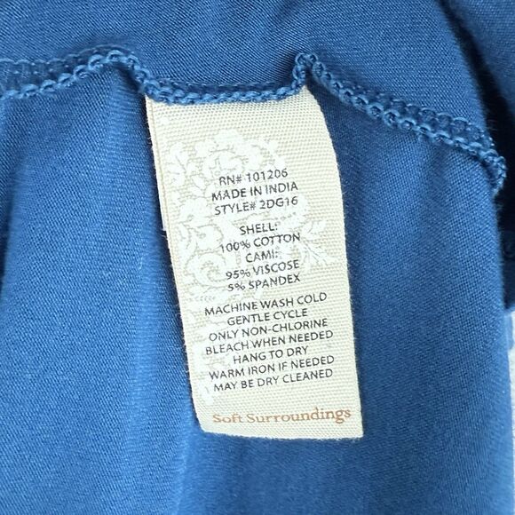 Soft Surroundings Tank Top Women Size M Navy Blue - Picture 7 of 13